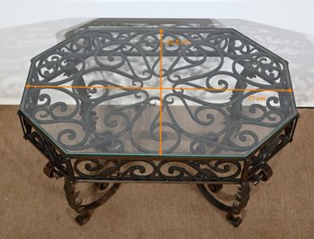 Wrought Iron Coffee Table - 1930