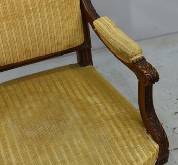 Lounge Chairs And Armchairs Louis XVI Style 4 Pieces Late Nineteenth In Walnut