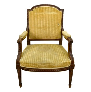 Lounge Chairs And Armchairs Louis XVI Style 4 Pieces Late Nineteenth In Walnut