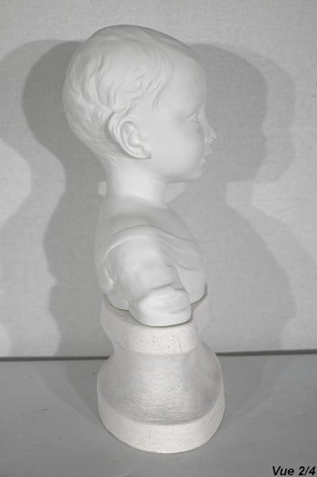 Bust of Child in Biscuit of Limoges - Beginning XXth