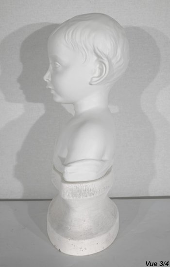 Bust of Child in Biscuit of Limoges - Beginning XXth