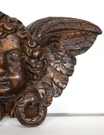 Paire d’Angelots en Bois Sculpté – Fin XIXe