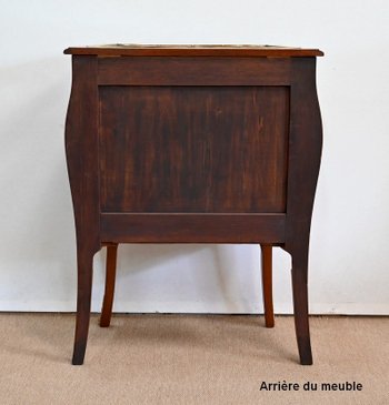 Petite Commode Vitrine en Acajou et Bois de Violette, style Louis XV – Fin XIXe