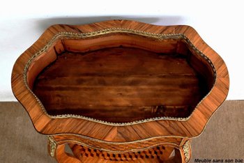 Planter in Marquetry, Louis XV style, Napoleon III period - Mid-19th century