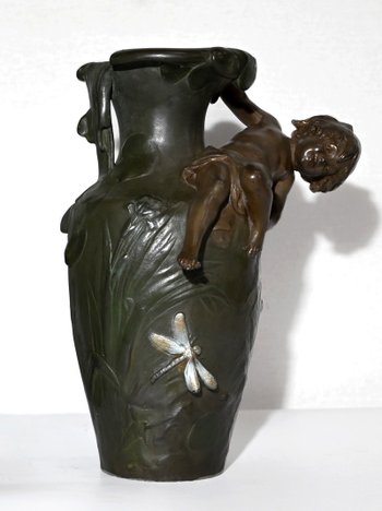 Paire de Vases en Régule, A. Moreau – Fin XIXe