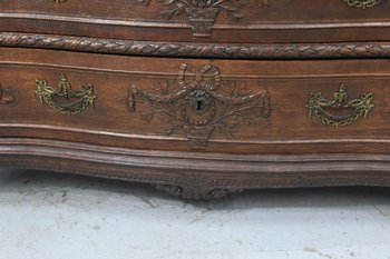 Liégeoise Commode In Louis XVI Oak Eighteenth Time