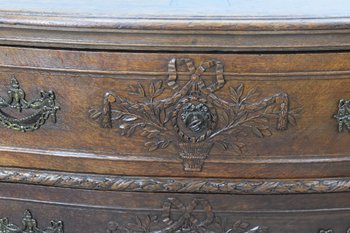 Liégeoise Commode In Louis XVI Oak Eighteenth Time