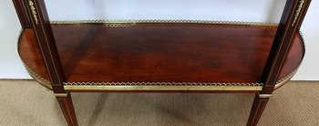 Long Console in Mahogany and Marble, Louis XVI / Directoire transition - 18th century