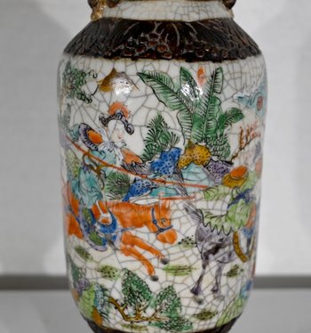 Nanjing Vase aus zerbrochenem Steingut, China - 19. Jahrhundert