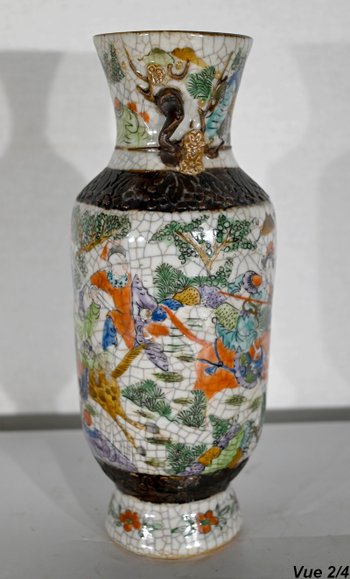 Nanjing Vase aus zerbrochenem Steingut, China - 19. Jahrhundert