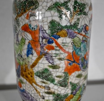 Nanjing Vase aus zerbrochenem Steingut, China - 19. Jahrhundert