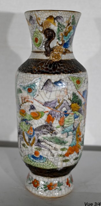 Nanjing Vase aus zerbrochenem Steingut, China - 19. Jahrhundert