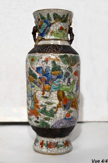 Nanjing Vase aus zerbrochenem Steingut, China - 19. Jahrhundert