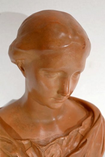 Busto in terracotta, firmato Atelier Lorenzi – 1920