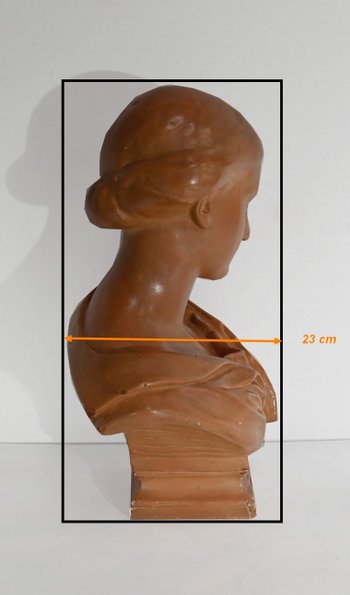 Busto in terracotta, firmato Atelier Lorenzi – 1920