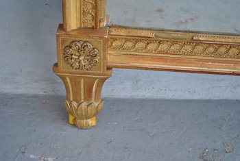 Miroir En Bois Doré Louis XVI époque XIXème