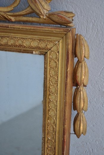 Miroir En Bois Doré Louis XVI époque XIXème