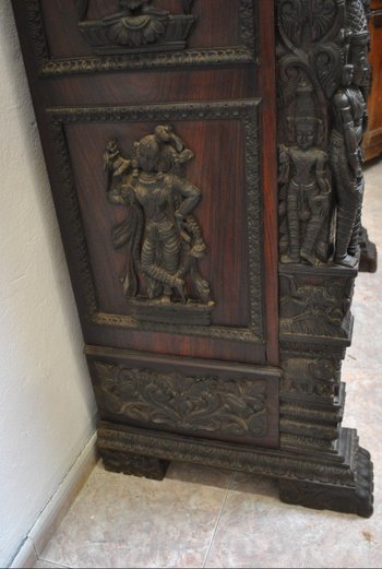 Armoire à Glace Des Indes époque XIXème Palissandre