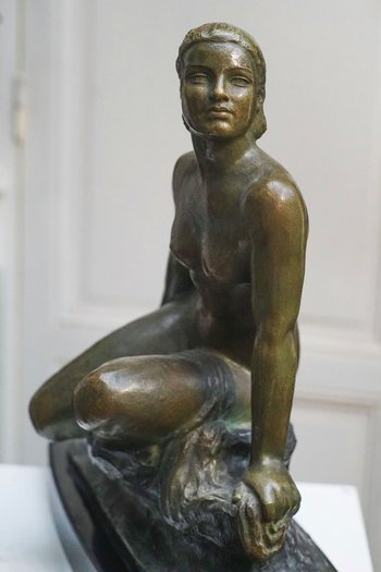 Ugo CIPRIANI, bronze art deco woman