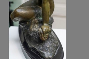 Ugo CIPRIANI, bronze art deco woman