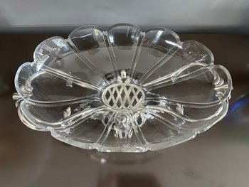 Baccarat, Table Center In Silver Bronze And Crystal Epoque Nineteenth