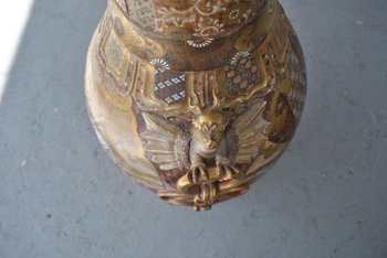 Large Japanese Vase In Satsuma Nineteenth Time