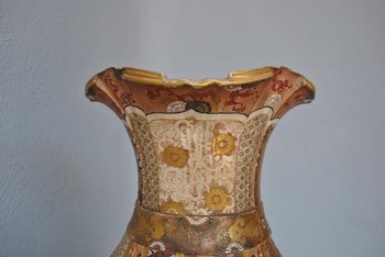 Large Japanese Vase In Satsuma Nineteenth Time