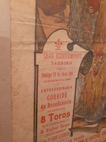 Affiche De Corrida , A Los Toros , Imp Ortega , Lorilleux , 1901.