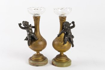 Paire De Petits Vases Soliflore Napoléon III