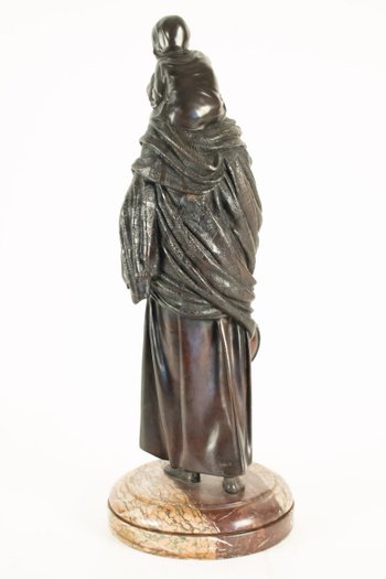 Chiparus Demetre, Orientalist Statue In Bronze With Brown Patina