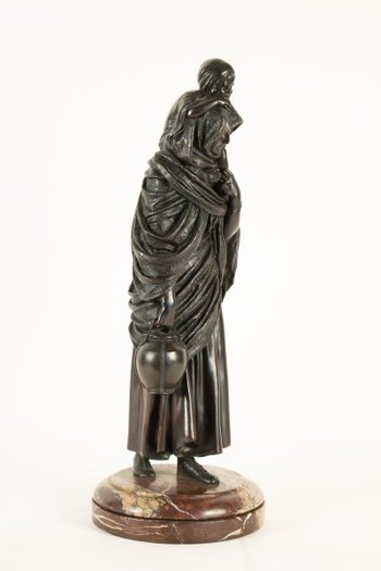 Chiparus Demetre, Orientalist Statue In Bronze With Brown Patina