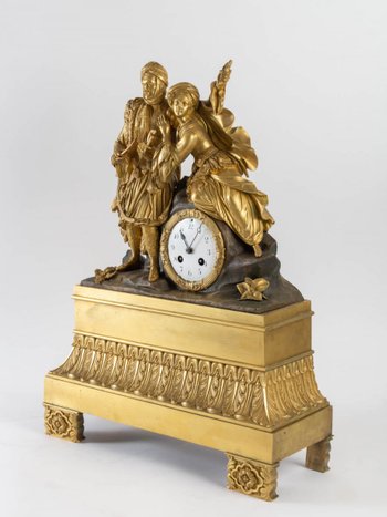 Orientalist Clock From The Restoration Period With Figures Of Turks.