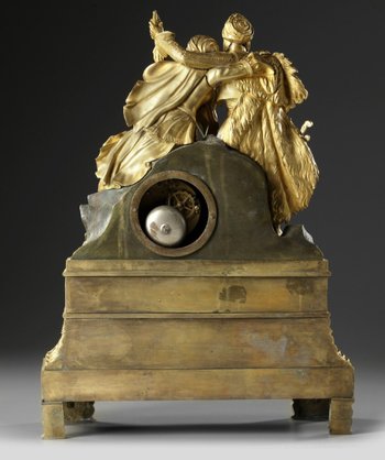 Orientalist Clock From The Restoration Period With Figures Of Turks.