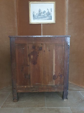 Scriban Commode, Blackened Wood, Louis XV, Late 18th/19th century.