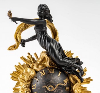 Small Miniature Clock Louis XIV Style End of XIXth Century