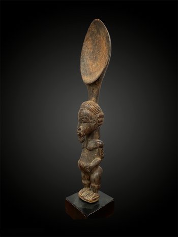 ANTHROPOMORPHIC SPOON Baoulé Culture, Ivory Coast