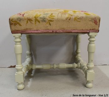 Canvas and wood stool, Louis XIV taste - End of XIXth century