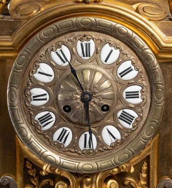 Orologio in bronzo dorato della fine del XIX secolo