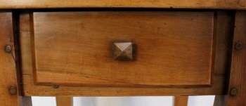 Small solid cherry wood end table, Louis XV taste - 2nd half of the 19th century