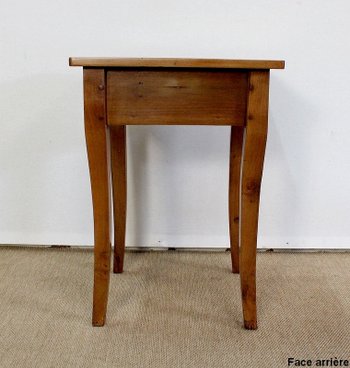 Small solid cherry wood end table, Louis XV taste - 2nd half of the 19th century