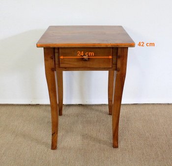 Small solid cherry wood end table, Louis XV taste - 2nd half of the 19th century