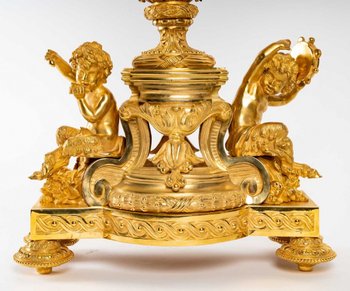 A Late 19th Century Porcelain And Gilt Bronze Trim