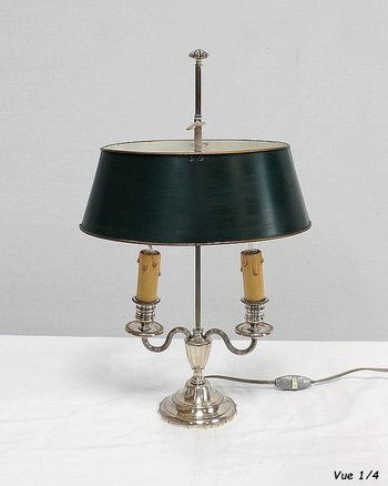 Lampe Bouillotte en Métal argenté, style Empire - Début XXe