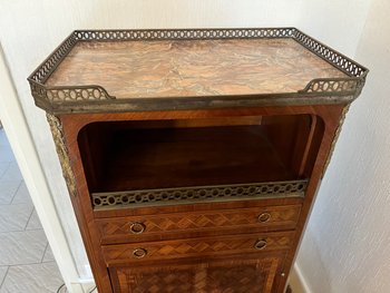 French marble top commode cabinet style Louis XVI 19th