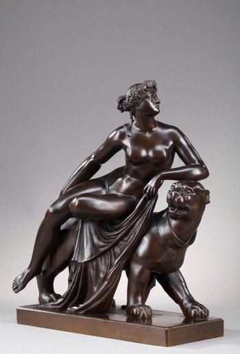 Bronze Ariane chevauchant une panthère, d'après Johann Heinrich Dannecker