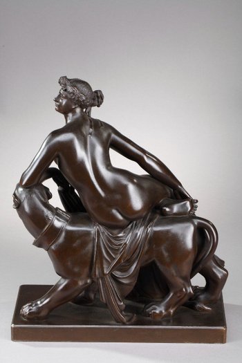 Bronze Ariane chevauchant une panthère, d'après Johann Heinrich Dannecker