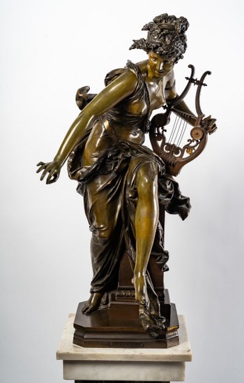 Bronzefigur Melodie von Albert Ernest Carrier Belleuse