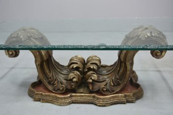 Baroque Wooden Coffee Table Gilded And Lacquered