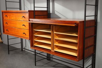 1960's Scandinavian Wooden Bookcase Shelf