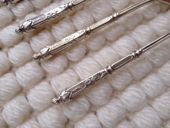 12 silver plated cake forks "Russian" model SFAM